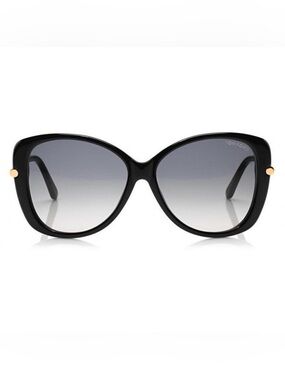 Tom Ford Black Gradient Linda Butterfly Sunglasses